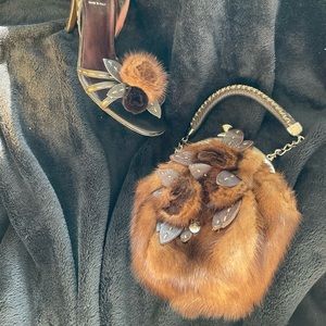 Fendi mink mini purse
